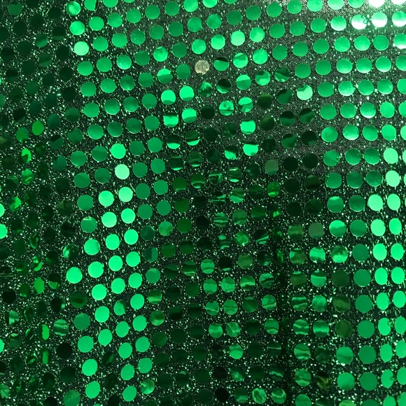 Green sequin costume dress with slit fits M/L - Picture 3 of 6